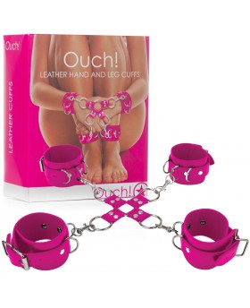 Leather Hand And Legcuffs -...