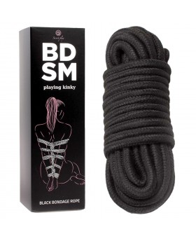 Wiązania-Black Bondage Rope...