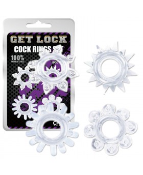 CHISA Cock Rings Set-Clear...