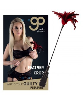 FEATHER CROP BLACK/RED...
