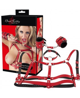Bad Kitty Harness Set red...