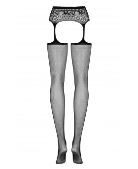 Garter stockings S307 czarne